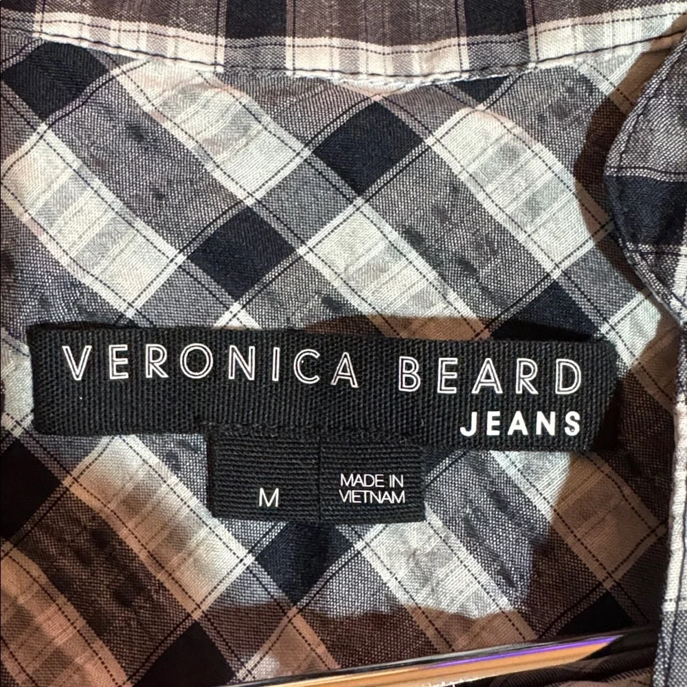 Veronica Beard Ruffled black/white Gingham lined mini dress size Medium - Picture 7 of 9